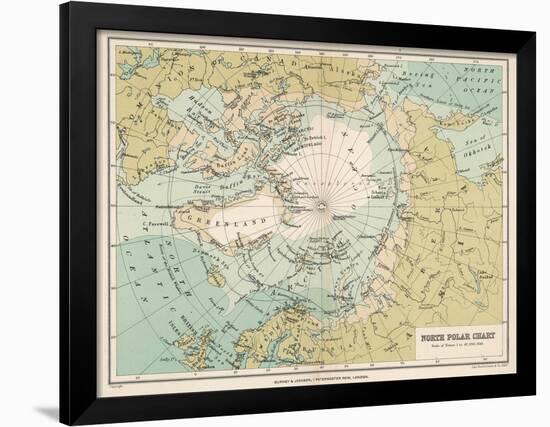 Map of the Arctic Circle and Surrounding Areas-null-Framed Photographic Print