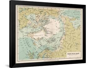 Map of the Arctic Circle and Surrounding Areas-null-Framed Photographic Print