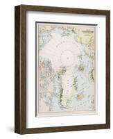 Map of the Arctic Circle with Details of Explorations-null-Framed Photographic Print