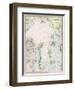 Map of the Arctic Circle with Details of Explorations-null-Framed Photographic Print