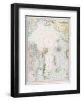 Map of the Arctic Circle with Details of Explorations-null-Framed Photographic Print