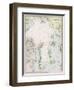 Map of the Arctic Circle with Details of Explorations-null-Framed Premium Photographic Print