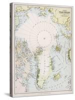 Map of the Arctic Circle with Details of Explorations-null-Stretched Canvas