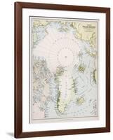 Map of the Arctic Circle with Details of Explorations-null-Framed Photographic Print