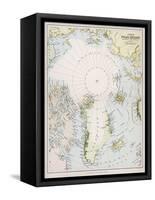 Map of the Arctic Circle with Details of Explorations-null-Framed Stretched Canvas