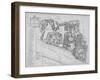 Map of the Area around the Tower of London and St Katharine by the Tower, Stepney, London, 1720-null-Framed Giclee Print