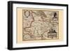 Map of the Area Around Zutphanis, Netherlands-Pieter Van der Keere-Framed Art Print