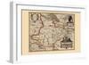 Map of the Area Around Zutphanis, Netherlands-Pieter Van der Keere-Framed Art Print