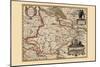 Map of the Area Around Zutphanis, Netherlands-Pieter Van der Keere-Mounted Art Print