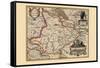 Map of the Area Around Zutphanis, Netherlands-Pieter Van der Keere-Framed Stretched Canvas