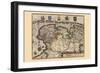 Map of the Area East of the Zuiderzee In the Netherlands-Pieter Van der Keere-Framed Art Print