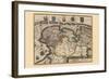 Map of the Area East of the Zuiderzee In the Netherlands-Pieter Van der Keere-Framed Art Print