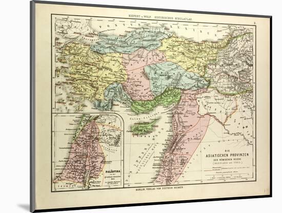 Map of the Asian Provinces of the Roman Empire (Small Asia and Syria)-null-Mounted Giclee Print