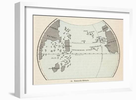 Map of the Atlantic Ocean According to Toscanelli Before the Discovery of America-Toscanelli-Framed Art Print