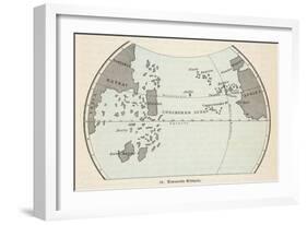 Map of the Atlantic Ocean According to Toscanelli Before the Discovery of America-Toscanelli-Framed Art Print