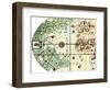 Map of the Atlantic with the New World Coast, Drawn in 1500 by Juan de la Cosa, Columbus' Pilot-null-Framed Giclee Print