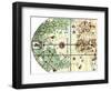 Map of the Atlantic with the New World Coast, Drawn in 1500 by Juan de la Cosa, Columbus' Pilot-null-Framed Giclee Print