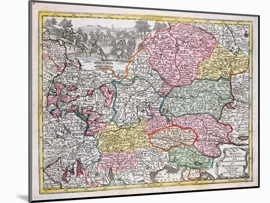 Map of the Austrian Empire, C.1750-Georg Matthäus Seutter-Mounted Giclee Print