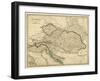 Map of the Austrian Empire-null-Framed Art Print