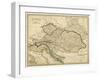 Map of the Austrian Empire-null-Framed Art Print