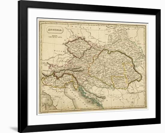 Map of the Austrian Empire-null-Framed Art Print