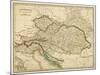 Map of the Austrian Empire-null-Mounted Art Print