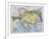 Map of the Austro-Hungarian Empire, Illustration from a French geography School Textbook, 1905-null-Framed Giclee Print