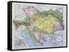 Map of the Austro-Hungarian Empire, Illustration from a French geography School Textbook, 1905-null-Framed Stretched Canvas