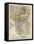 Map of the Balkan Peninsula, 1870s-null-Framed Stretched Canvas