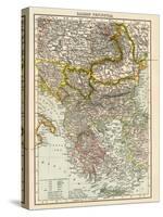 Map of the Balkan Peninsula, 1870s-null-Stretched Canvas