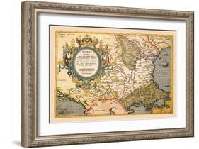 Map of the Balkans-Abraham Ortelius-Framed Art Print