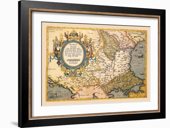 Map of the Balkans-Abraham Ortelius-Framed Art Print