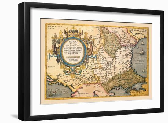 Map of the Balkans-Abraham Ortelius-Framed Art Print