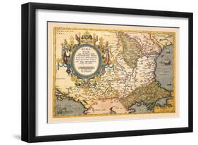 Map of the Balkans-Abraham Ortelius-Framed Art Print