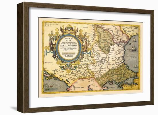 Map of the Balkans-Abraham Ortelius-Framed Art Print