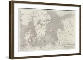 Map of the Baltic Sea-John Dower-Framed Giclee Print