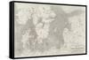 Map of the Baltic Sea-John Dower-Framed Stretched Canvas