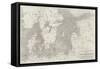 Map of the Baltic Sea-John Dower-Framed Stretched Canvas