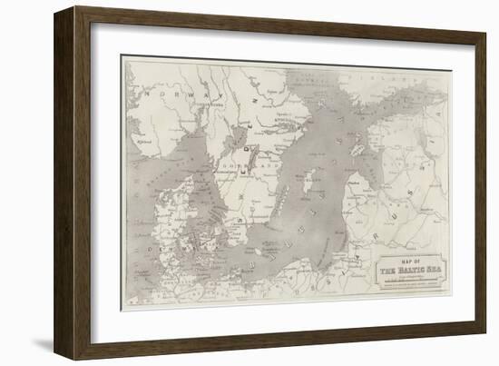 Map of the Baltic Sea-John Dower-Framed Giclee Print
