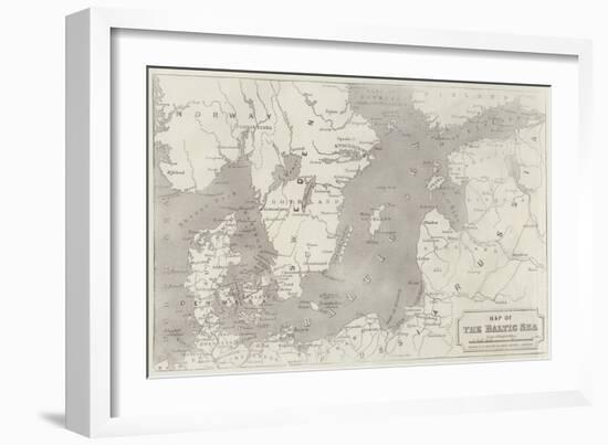 Map of the Baltic Sea-John Dower-Framed Giclee Print