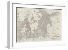 Map of the Baltic Sea-John Dower-Framed Giclee Print