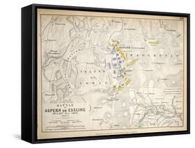 Map of the Battle of Aspern or Essling, Published by William Blackwood and Sons, Edinburgh and…-Alexander Keith Johnston-Framed Stretched Canvas