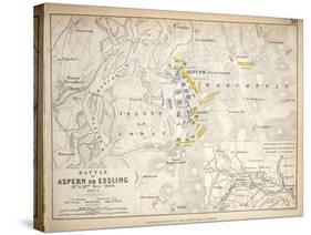 Map of the Battle of Aspern or Essling, Published by William Blackwood and Sons, Edinburgh and…-Alexander Keith Johnston-Stretched Canvas
