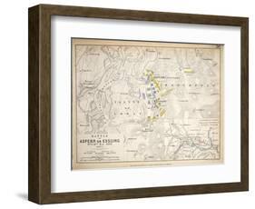 Map of the Battle of Aspern or Essling, Published by William Blackwood and Sons, Edinburgh and…-Alexander Keith Johnston-Framed Giclee Print