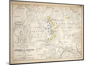 Map of the Battle of Aspern or Essling, Published by William Blackwood and Sons, Edinburgh and…-Alexander Keith Johnston-Mounted Giclee Print