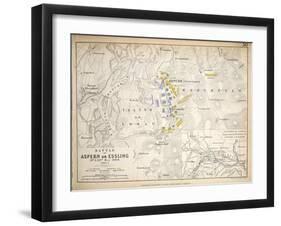 Map of the Battle of Aspern or Essling, Published by William Blackwood and Sons, Edinburgh and…-Alexander Keith Johnston-Framed Giclee Print