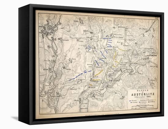 Map of the Battle of Austerlitz, Published by William Blackwood and Sons, Edinburgh and London,…-Alexander Keith Johnston-Framed Stretched Canvas