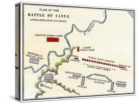 Map of the Battle of Cannae, in Which Hannibal Defeated the Romans During the Second Punic War-null-Stretched Canvas