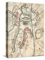 Map of the Battle of Gettysburg, Pennsylvania, 1-3 July 1863 (1862-186)-Charles Sholl-Stretched Canvas