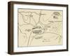 Map of the Battle of Marathon, from 'Atlas of Ancient and Classical Geography, Published in 1928-null-Framed Giclee Print